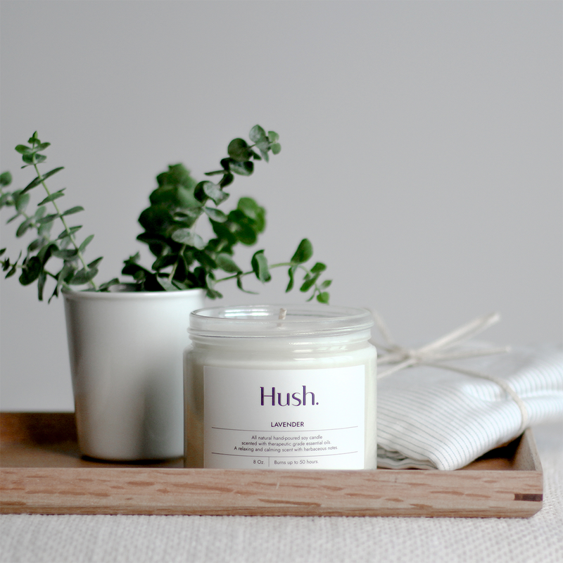 Lavender Essential Oil Candle – Hush Candle